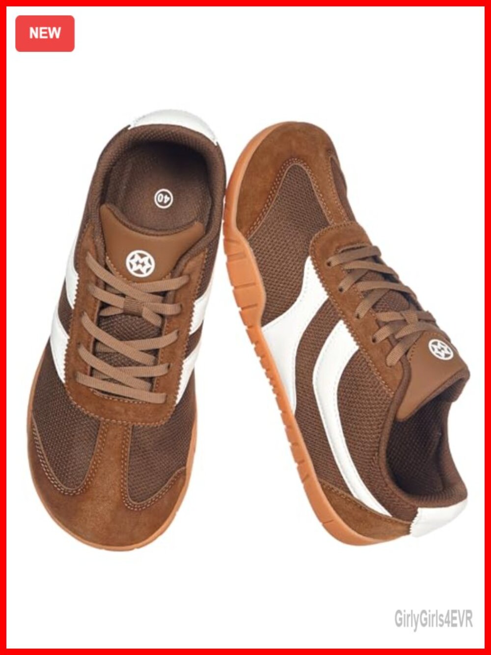 Women's Wide Toe Box Fashion Sneakers Breathable Mesh Suede Walking Shoes